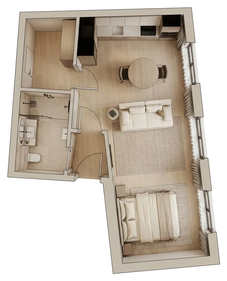 Grondplan studio 1
